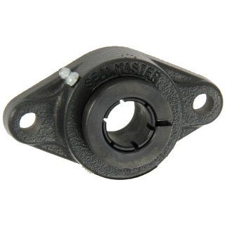 Sealmaster SFT 16T Standard Duty Flange Unit, 2 Bolt, Regreasable, Felt Seals, Skwezloc Collar, Cast Iron Housing, 1" Bore, 4 7/8" Overall Length, 3 57/64" Bolt Hole Spacing Width, 17/32" Flange Height Flange Block Bearings Industrial