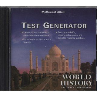 Test Generator CD ROM for McDougal Littell's World History Patterns of Interaction McDougal Littell 9780618428748 Books