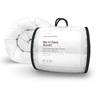 10.5 and 13.5 multi tog His n Hers hollowfibre synthetic duvet