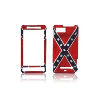 CONFEDERATE REBEL FLAG MOTOROLA DROID X X2 RUBBERIZED HARD PHONE COVER CASE SNAP ON   PERFECT FIT Cell Phones & Accessories