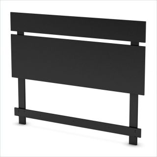 South Shore Affinato Full / Queen Panel Headboard in Solid Black Finish   3270270