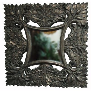 Bronze Traditional Decorative Square Framed Mirror Mirrors