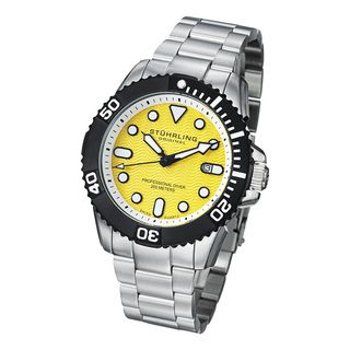 Stuhrling Original Men's Atlantis Elite Professional Diver Water Resistant Stainless Steel Bracelet Watch Stuhrling Original Men's Stuhrling Original Watches