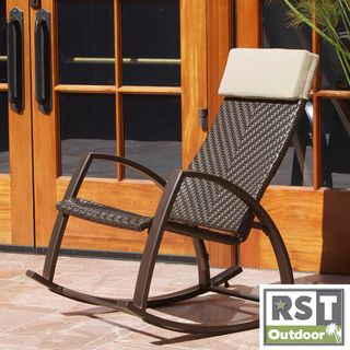 RST Barcelona Woven Wicker Outdoor Rocker Chair RST Brands Sofas, Chairs & Sectionals