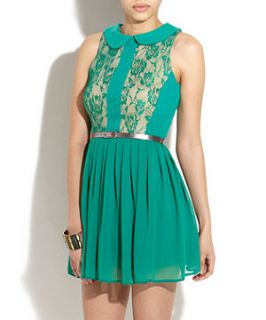 Another Label Green Lace Panel Dress
