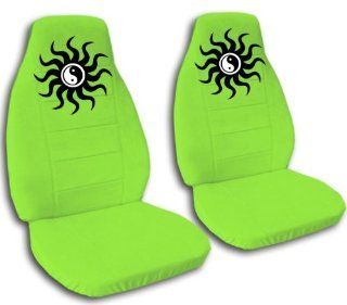 2 Ying Yang seat covers. Lime green seat covers for a 2000 VW Beetle. Please contact us if you have side airbags Automotive