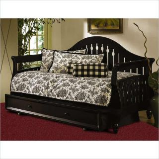 Fashion Bed Fraser Sleigh Daybed Front Panel and Rollout Trundle in Black   B51139