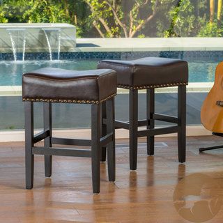 Christopher Knight Home Lisette Brown Backless Counter Stool (Set of 2) Christopher Knight Home Bar Stools
