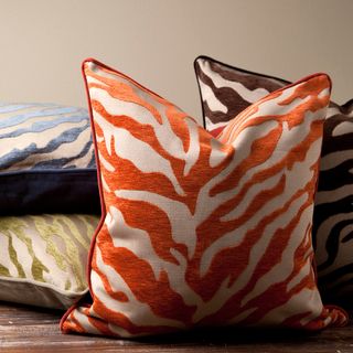 Opal Zebra Patterned Decorative Down or Poly Fill Pillow Throw Pillows