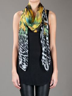 Givenchy Leopard Floral Print Scarf