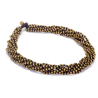 Thai handicraft Goldtone Bead Cluster Necklace (Thailand) Necklaces