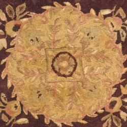 Handmade French Aubusson Roinville Red Premium Wool Rug (2' x 3') Safavieh Accent Rugs