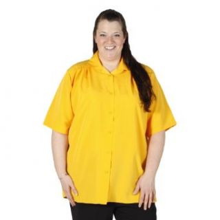 Canary Yellow short sleeve Tunic Plus Size Women's Blouse