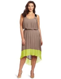 Jessica Simpson Women's Plus size Pleated Colorblock Dress