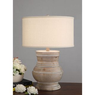 Latte Stacked Table Lamp with Cream Shade Table Lamps