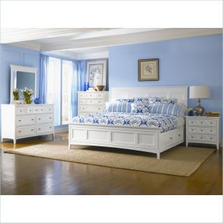 Magnussen Kentwood Storage Panel Bed 5 Piece Bedroom Set in White   B1475 54pkg 1 5PKG