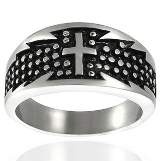Vance Co. Collection Stainless Steel Cross Ring Vance Co. Men's Rings