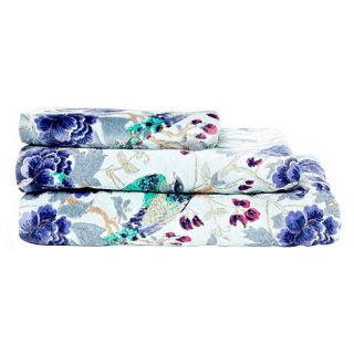 Butterfly Home by Matthew Williamson Designer turquoise all over peacock printed towel