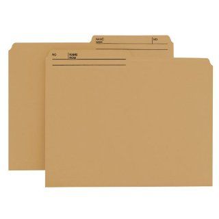 Smead File Folder Reversible, 1/2 only 2 Tab Cut, Letter Size, Natural, 100 Per Box (10340)  Manila File Folders 
