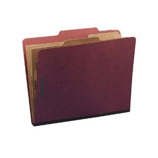 New S J Paper S60447   Pressboard Classification Folder with Pockets, Letter, Six Section, Red, 15/Box   SJPS60447  Top Tab Classification Folders 