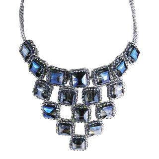 Modern Iridescent Prism Blue Crystal Geometric Necklace (Thailand) Necklaces