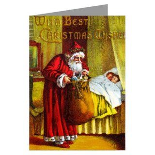 12 Philo Hooke Publishing Victorian Santa Christmas Eve Present Delivery, Vintage Holiday Notecards Boxed Set.   Greeting Cards