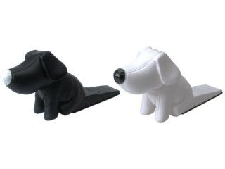 Present Time Silly Doggy Door Stoppers, Assorted White and Black   Door Stops
