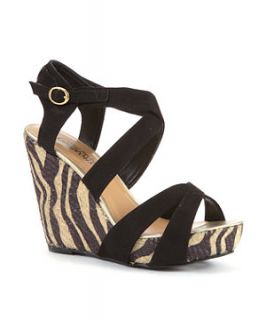 Fancy Zebra Cross Over Wedges