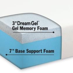 Dream Form 10 inch Twin XL size Gel Memory FoamMattress Dream Form Mattresses