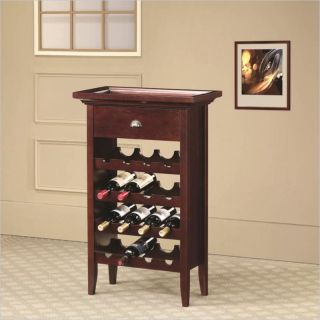 16 Bottle Wine Rack with Serving Tray Top   100164