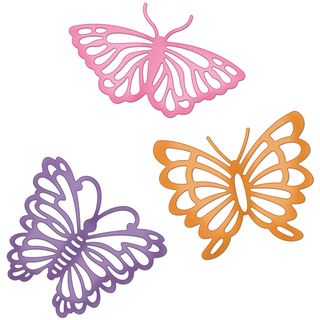 CottageCutz Die 4"X6" Filigree Butterfly Trio Made Easy Cutting & Embossing Dies