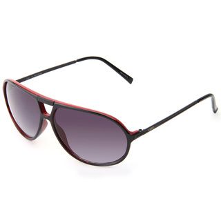 Izod Unisex IZ 355 10 Black And Red Plastic Aviator Sunglasses Izod Fashion Sunglasses