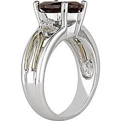 Miadora 10 karat Gold and Sterling Silver Oval cut Garnet Ring Miadora Gemstone Rings