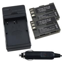 Battery/ Charger Set for Nikon EN EL3E/ D700/ D300/ D200/ D80/ D90 BasAcc Camera Batteries & Chargers