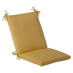 Pillow Perfect Outdoor Yellow Solid Square Chair Cushion Pillow Perfect Outdoor Cushions & Pillows