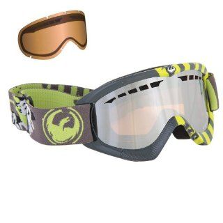 Dragon DX J Fright Night Snow Goggles   Ionized + Amber Lens  Ski Goggles  Sports & Outdoors
