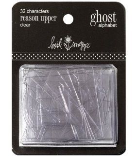 Heidi Swapp Acetate Ghost Alphabet   Clear Reason Upper Case 32 Characters Scrapbook Embellishments by Advantus Corp #HS63316