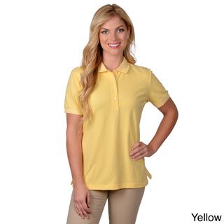 Journee Collection Women's Short Sleeve Solid Colored Polo Shirt Journee Collection Short Sleeve Shirts
