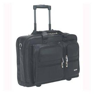 NEW 15.4" Leather Rolling Case Blk (Bags & Carry Cases) Computers & Accessories
