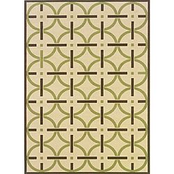Ivory/ Brown Indoor/ Outdoor Area Rug (2'5 x 4'5) Style Haven 3x5   4x6 Rugs