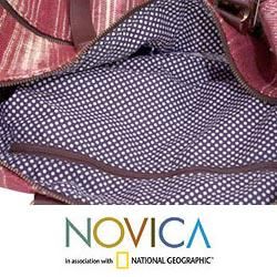 Handcrafted Cotton 'Lady From Lampang' Travel Bag (Thailand) Novica Backpacks/Luggage