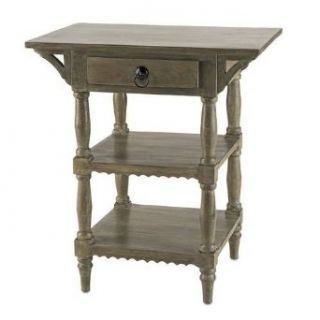 Currey and Company 3014 Cranbourne   Side Table, Swedish Gray Finish