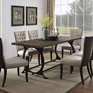 Effuse Wood Top Dining Table Modway Dining Tables