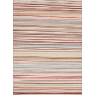 Indoor Handmade Flat weave Stripe Pattern Multicolor Rug (5' x 8') JRCPL 5x8   6x9 Rugs