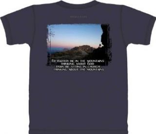God in the Mountains . Hike . Mountain Life Tee Shirt Adult S XXL Clothing