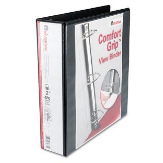 Comfort Grip Deluxe Plus D Ring View Binder, 2'' Capacity, 8 1/2 x 11, Black  Office D Ring And Heavy Duty Binders 