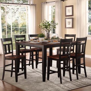 Eli Rustic Black Cherry 7 piece Extending Counter Height Dining Set Dining Sets