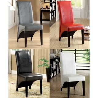 Furniture of America Uptown Contemporary Leatherette Side Chairs (Set of 2) Furniture of America Dining Chairs