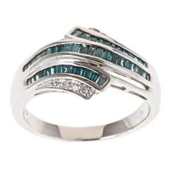 D'Yach Sterling Silver 5/9ct TDW Blue Diamond Fashion Cocktail Ring (G H   I1 I2) D'Yach Diamond Rings