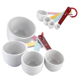 Cake Boss Melamine Measuring Cups and Spoons 8 Piece Set Cake Boss Preparation Tools